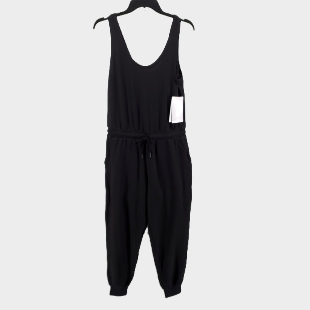 Athleta Balance Small Jumpsuit Nirvana Fabric Sleeveless Jogger Black Stretch